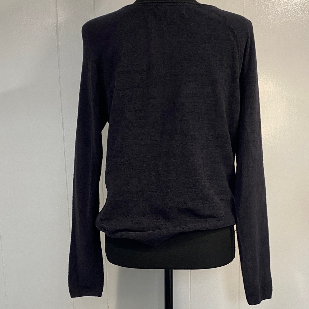 Barefoot Dreams CozyChic Ultra Lite Crewneck Black Sweater Size Small - Picture 4 of 12